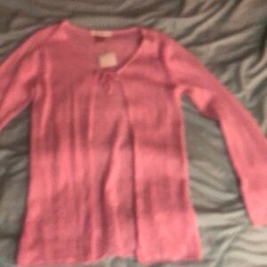 Xhilaration Pink Eyelet Knit Top